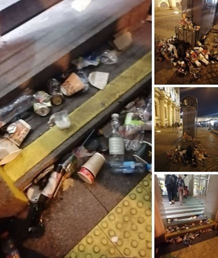 Жители Петербурга раскритиковали Смольный и коммунальщиков за неубранный мусор после Дня города