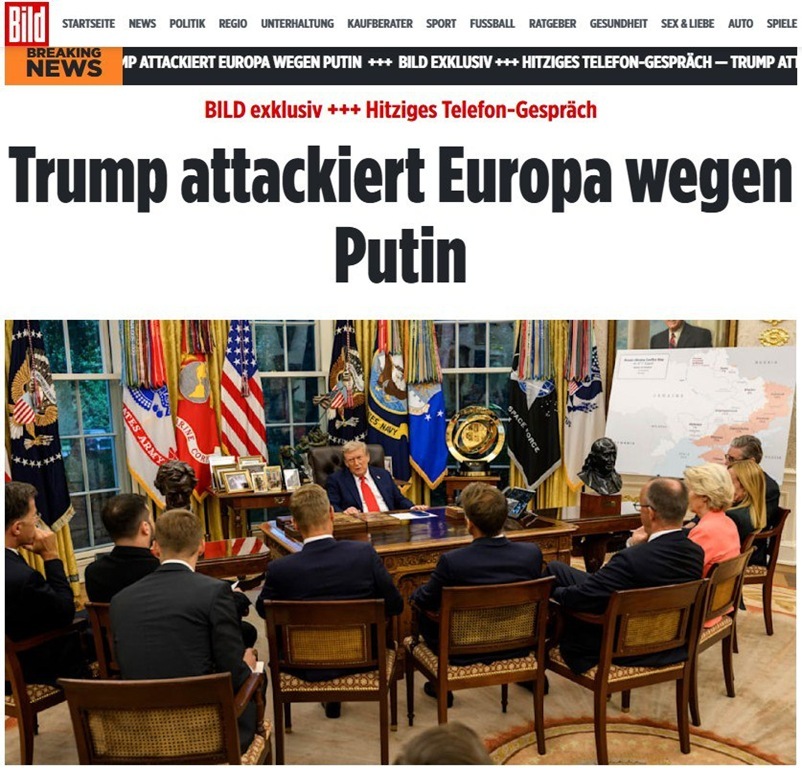 Bild: Трамп обвинил Европу в покупке российской нефти и «подпитке военной машины Москвы» Bild: Трамп обвинил Европу в покупке российской нефти и «подпитке военной машины Москвы»