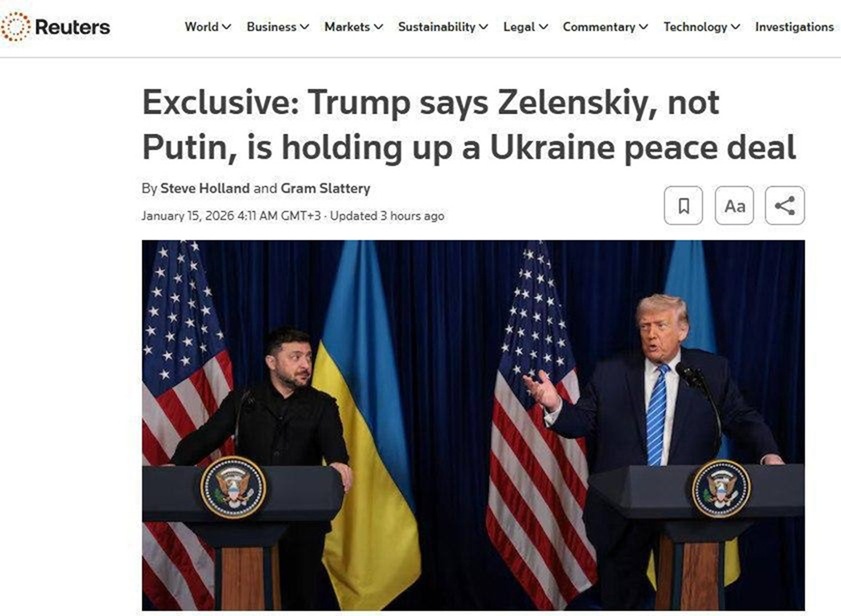 &laquo;Зеленский &mdash; главное препятствие&raquo;: Трамп сделал резкое заявление в интервью Reuters